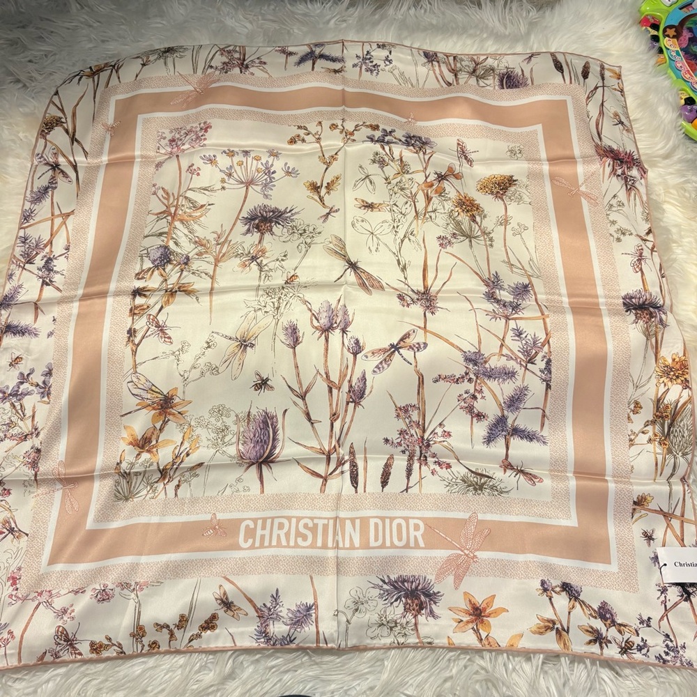 Dior Herbarium 90 Square silky Scarf 35x35 ‼️LAST ONE LEFT - Picture 2 of 8